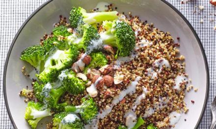 Recette faible en glucide : Brocoli au fromage de chèvre et quinoa